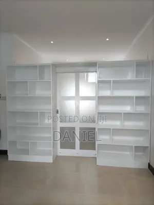Photo - Book Shelves and Multipurpose Wardrobe White Color