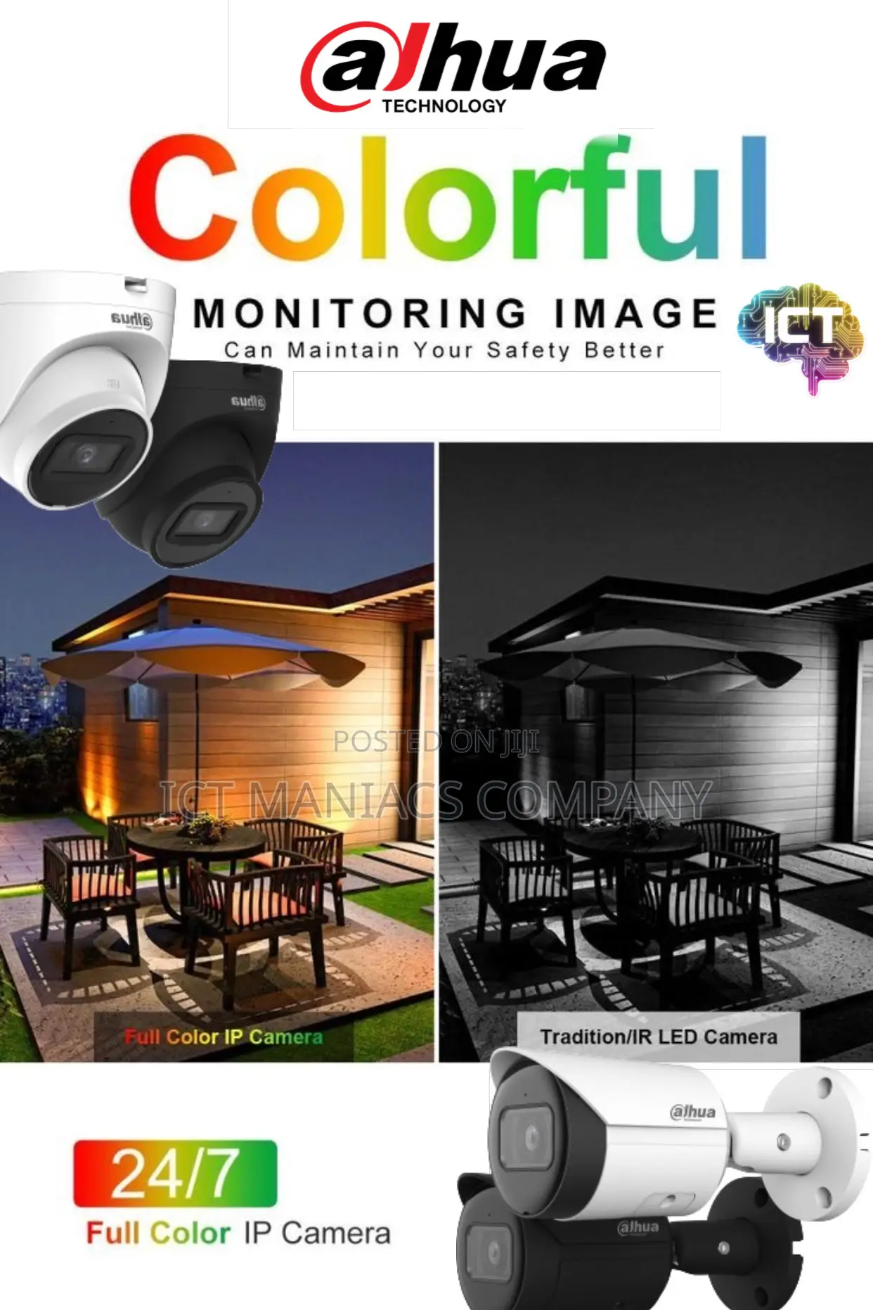 Ip Cameras 4mp - Colorful Ir - Dahua Technology Available