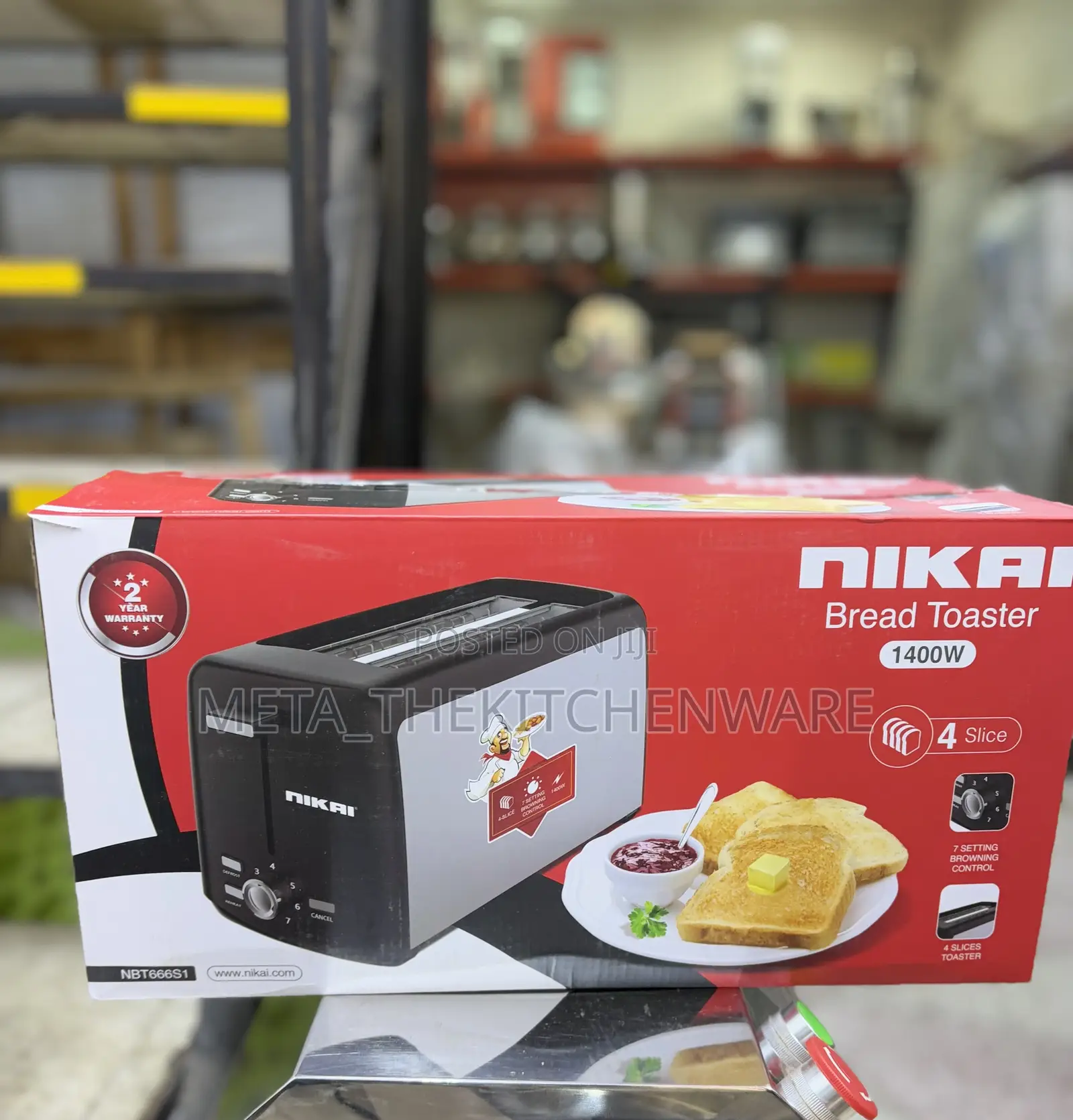 Nikai Bread Toaster 4 Slice 1400w