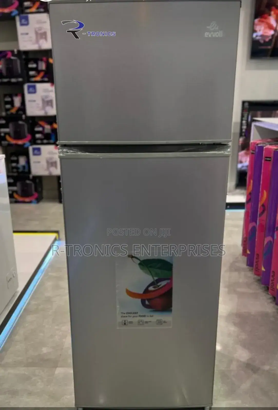 Double Door Evvoli Refrigerator 225 Litres Top Freezer