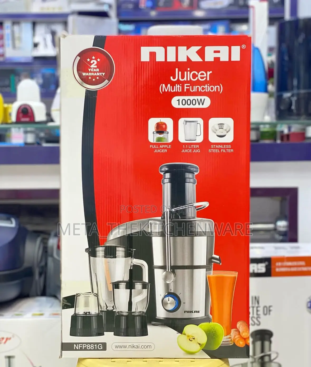 Nikai Multifunction Juicer 4 in 1 1000W