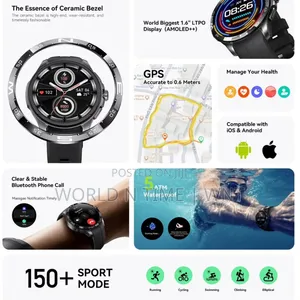 Kieslect Smart Watch Actor GPS Stunning Ceramic Bezel