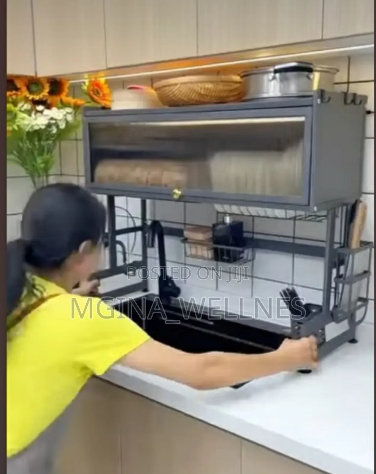 Multi-Functional Dish Rack Kitchen Supplies Storage Draining