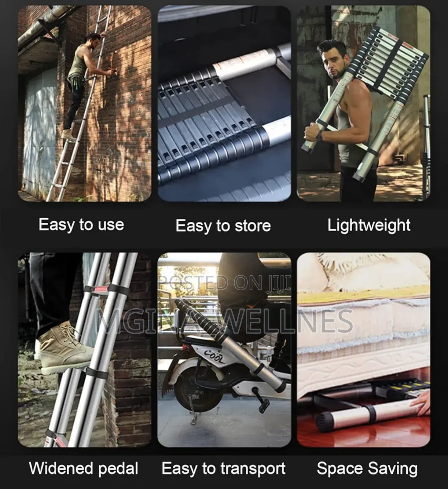 4 Meters Aluminum Telescopic Ladder