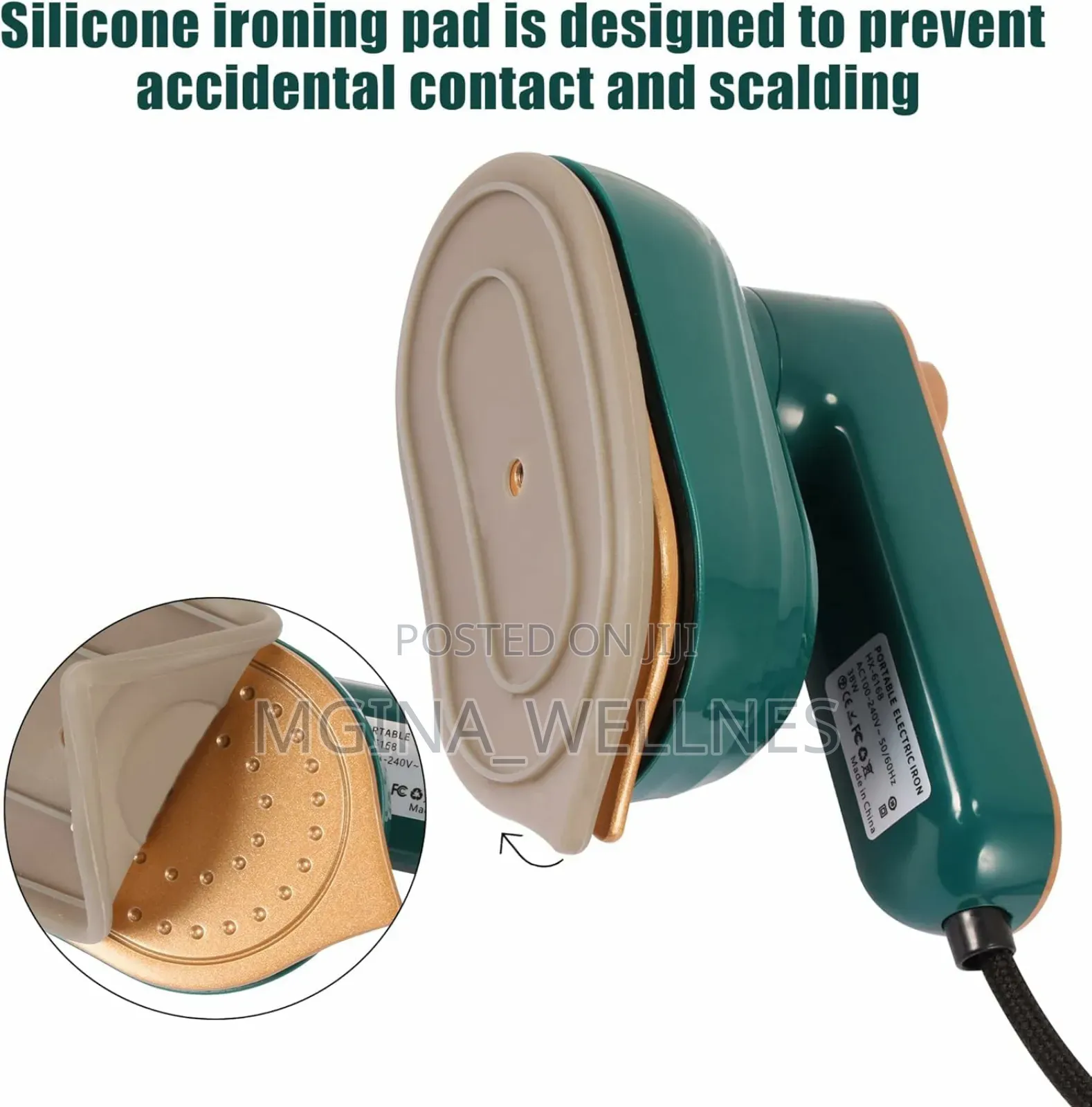 Mini Steam Iron, Portable Foldable Handheld Travel Iron