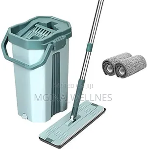 2 IN 1 Mop Set With Bucket, Dual Chamber,Adjustable Handle