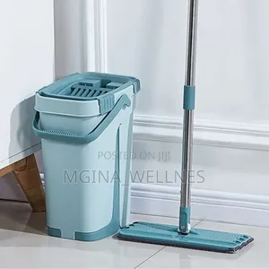 2 IN 1 Mop Set With Bucket, Dual Chamber,Adjustable Handle