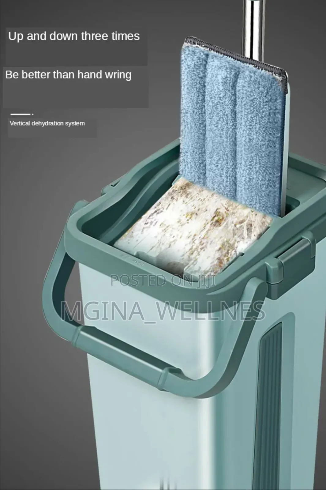 2 IN 1 Mop Set With Bucket, Dual Chamber,Adjustable Handle