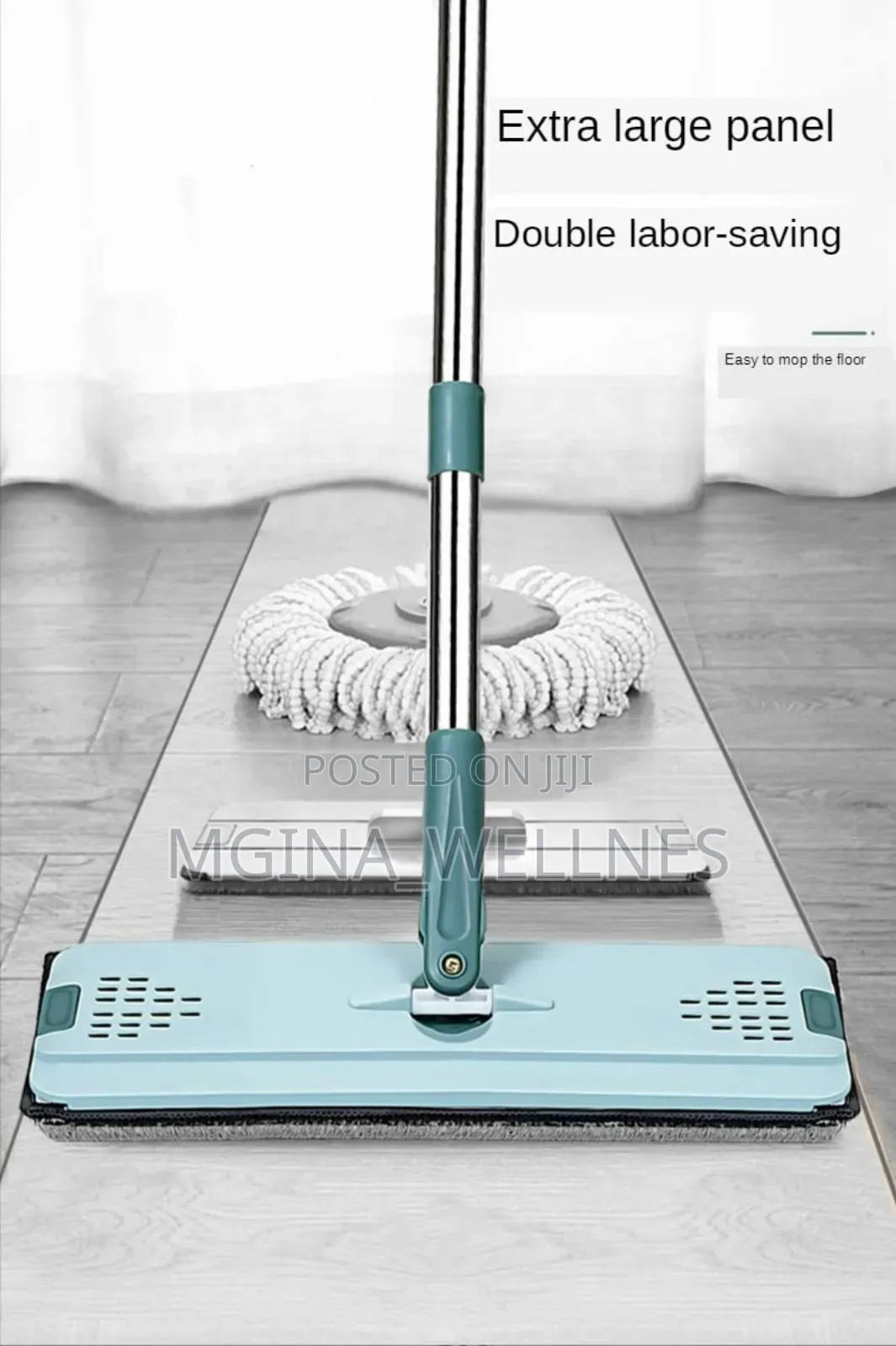 2 IN 1 Mop Set With Bucket, Dual Chamber,Adjustable Handle
