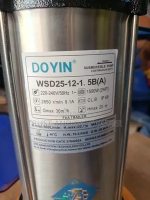 Doyin Sewage Pump 2hp