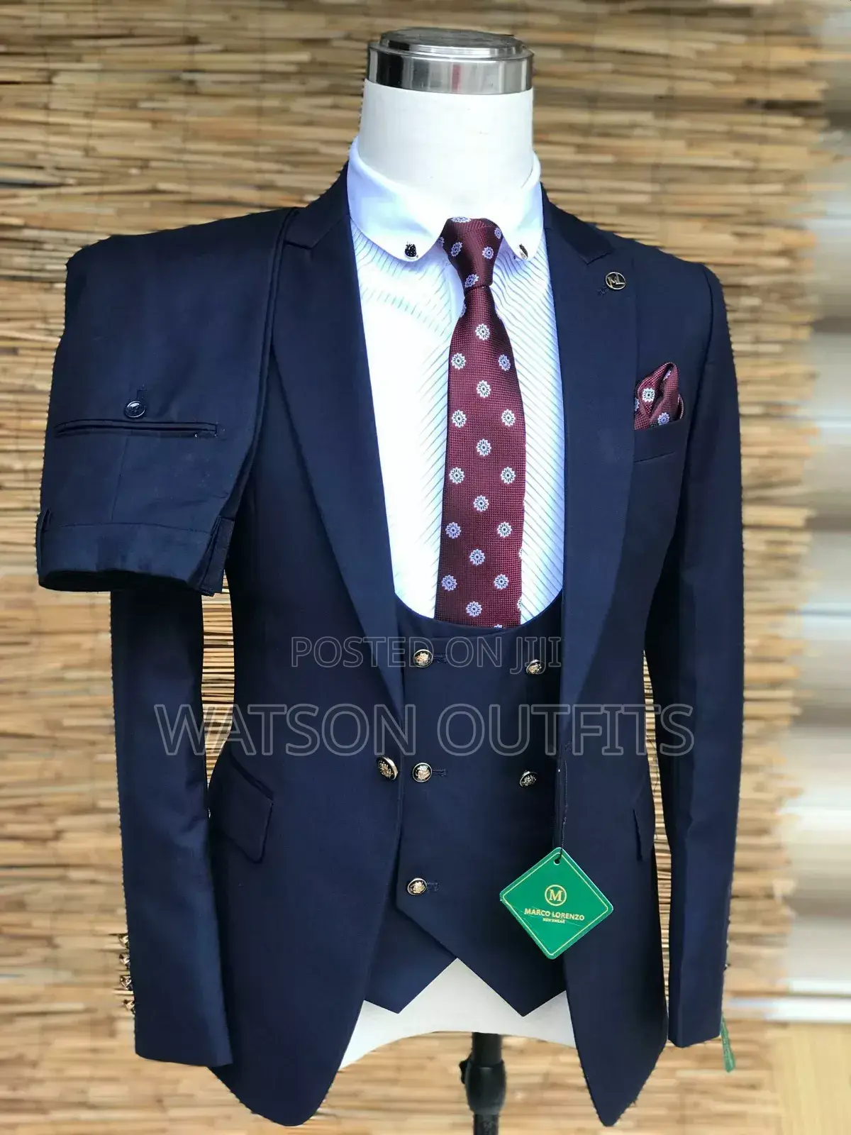 Suti Za Dark Blue Za Mfuko Mmoja