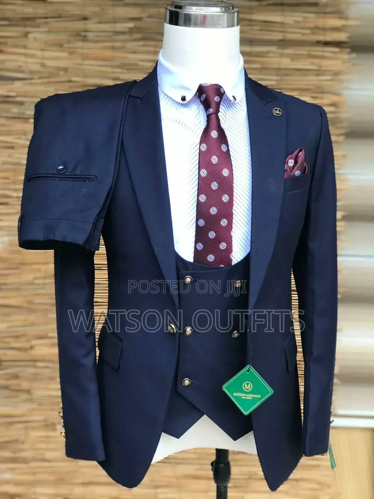 Suti Za Dark Blue Za Mfuko Mmoja