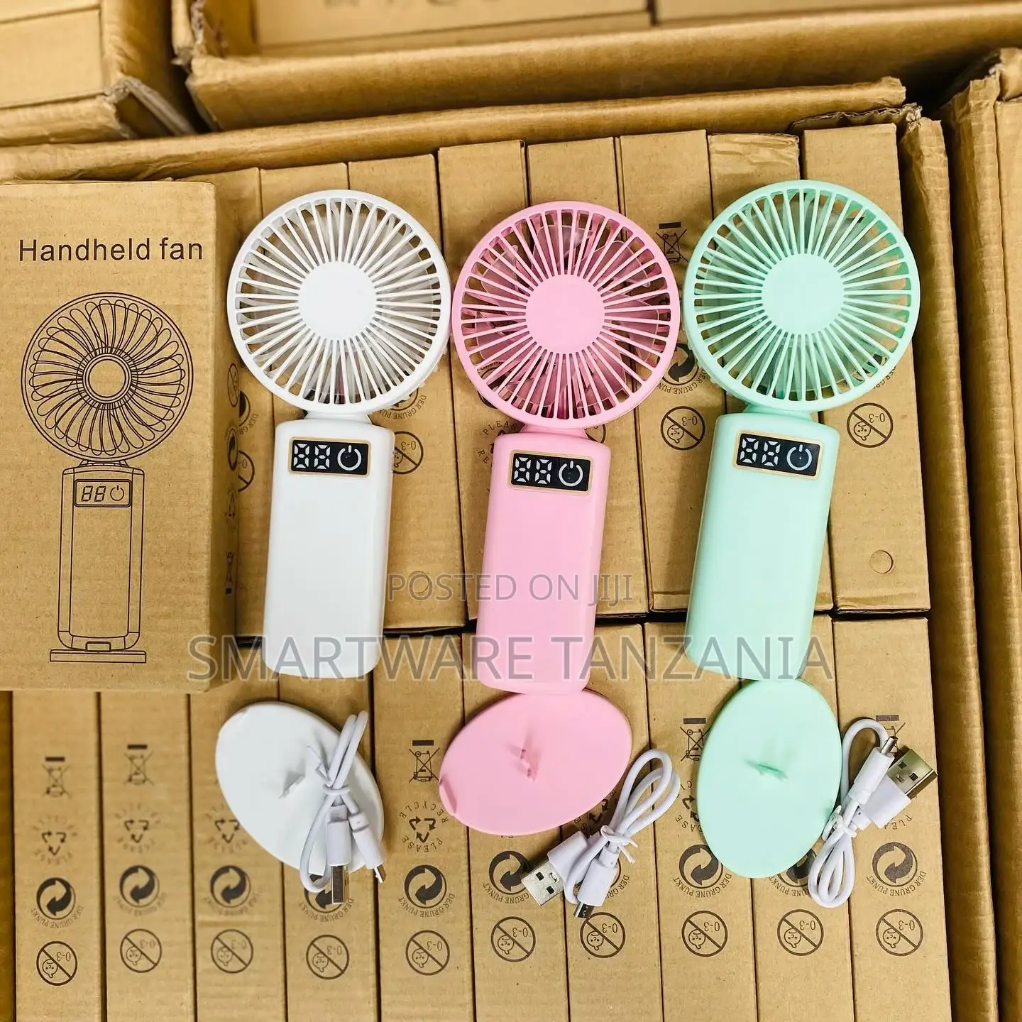 Portable Fan Air Cooling Fans 5 Speeds Quiet Hangable Fan