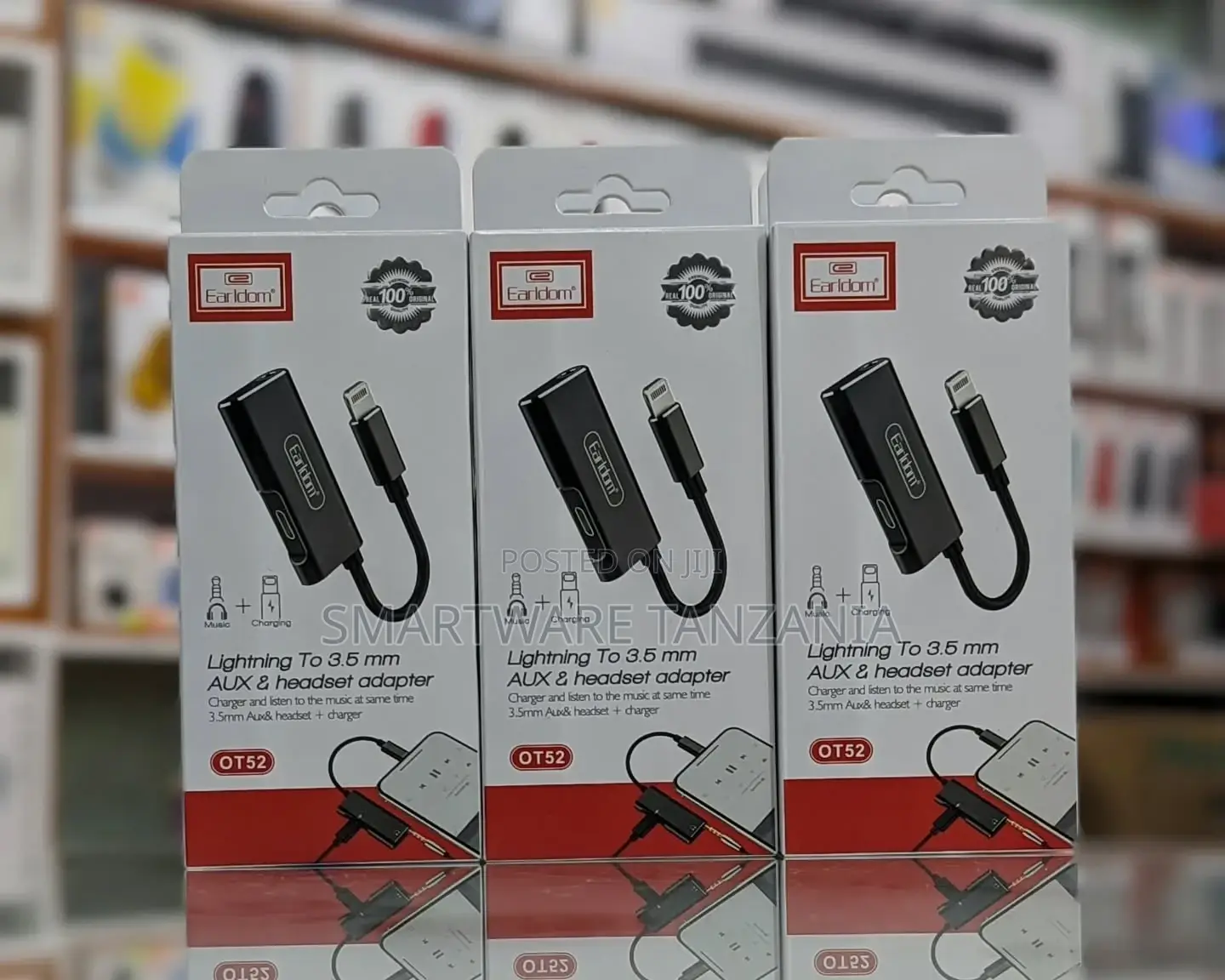 2 in 1 Lightning to 3.5mm Aux Headset Adapter OT52