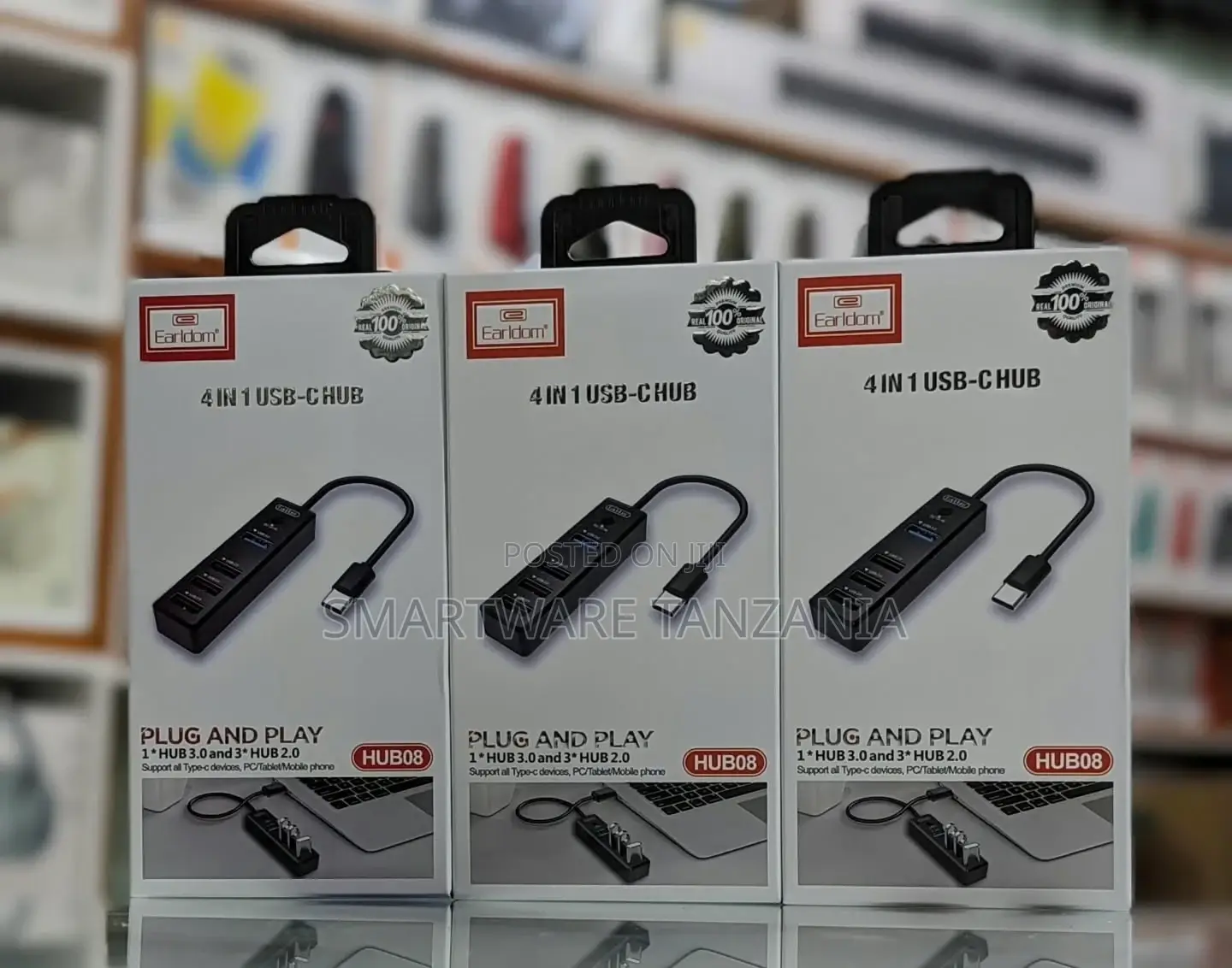 4-in-1 USB-C Hub - High-Speed Data Transfer USB 3.0 Microsd