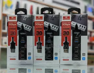 USB 3.0 4 Port Hub With Hi Speed Data Transfer, Plug Play