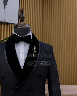 Black Double Breasted Suit |