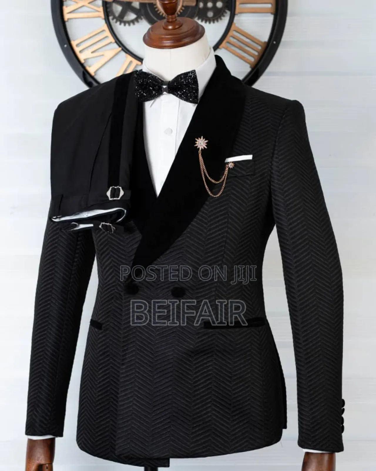 Velvet Taxedo Double Breasted Suit | High Class