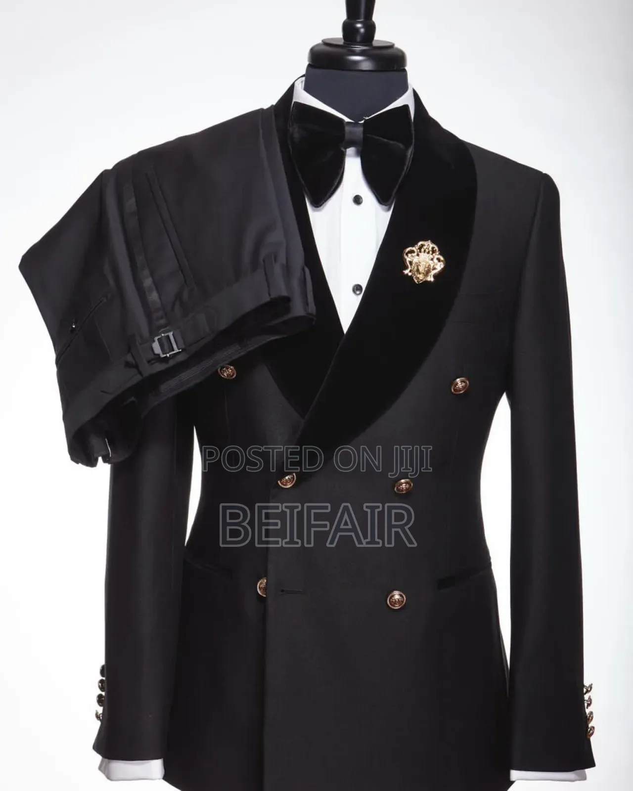 Deep Black Velvet Suit