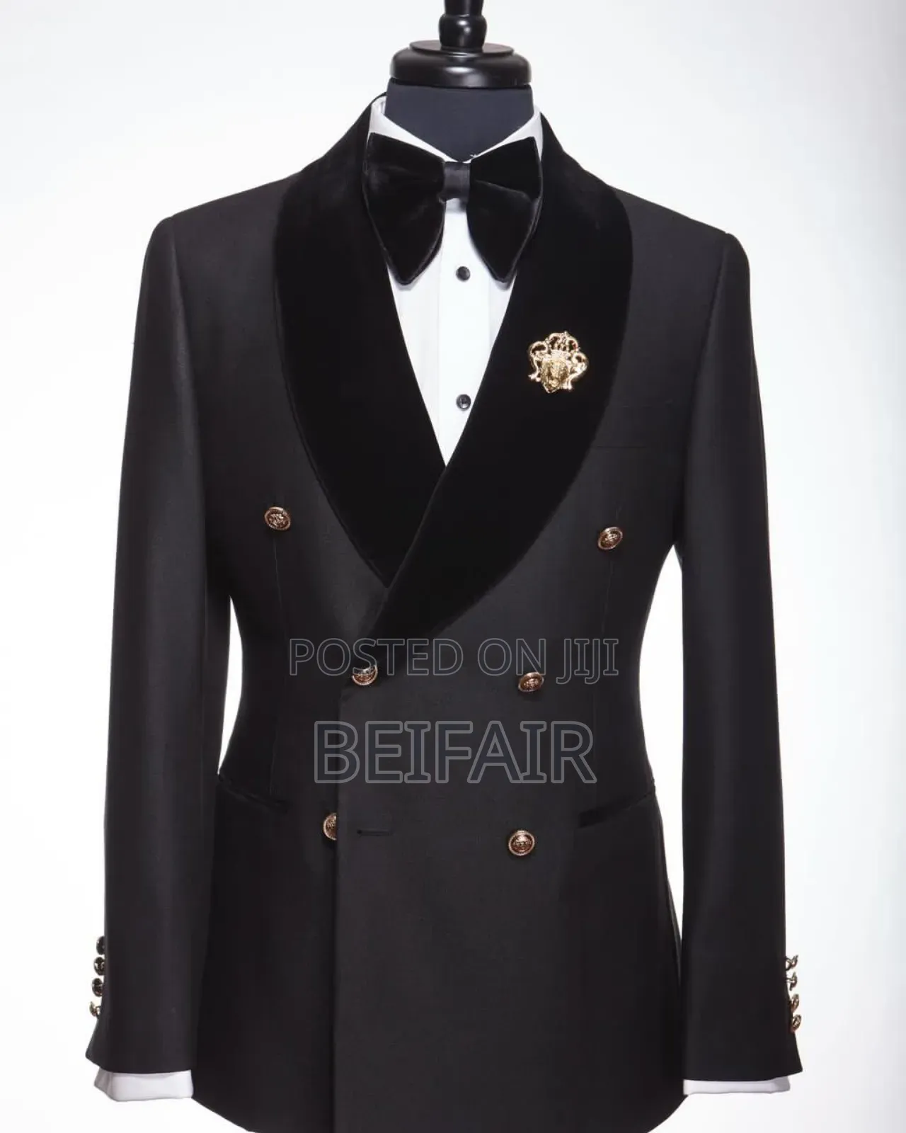 Deep Black Velvet Suit