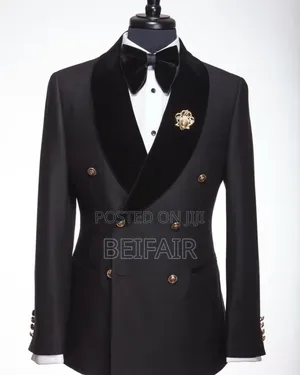 Deep Black Velvet Suit