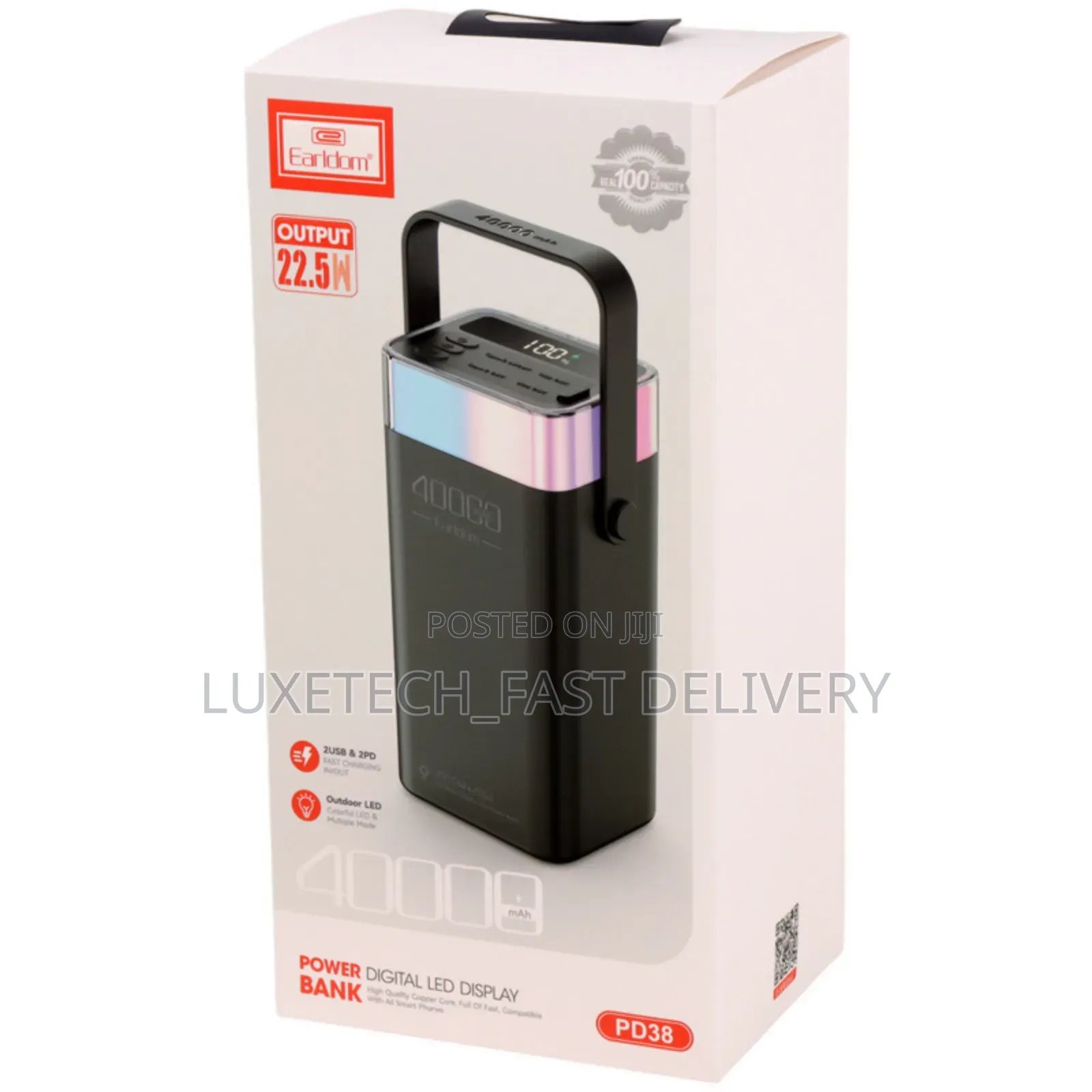 Earldom Digital Display Powerbank 40000mah Heavy Duty
