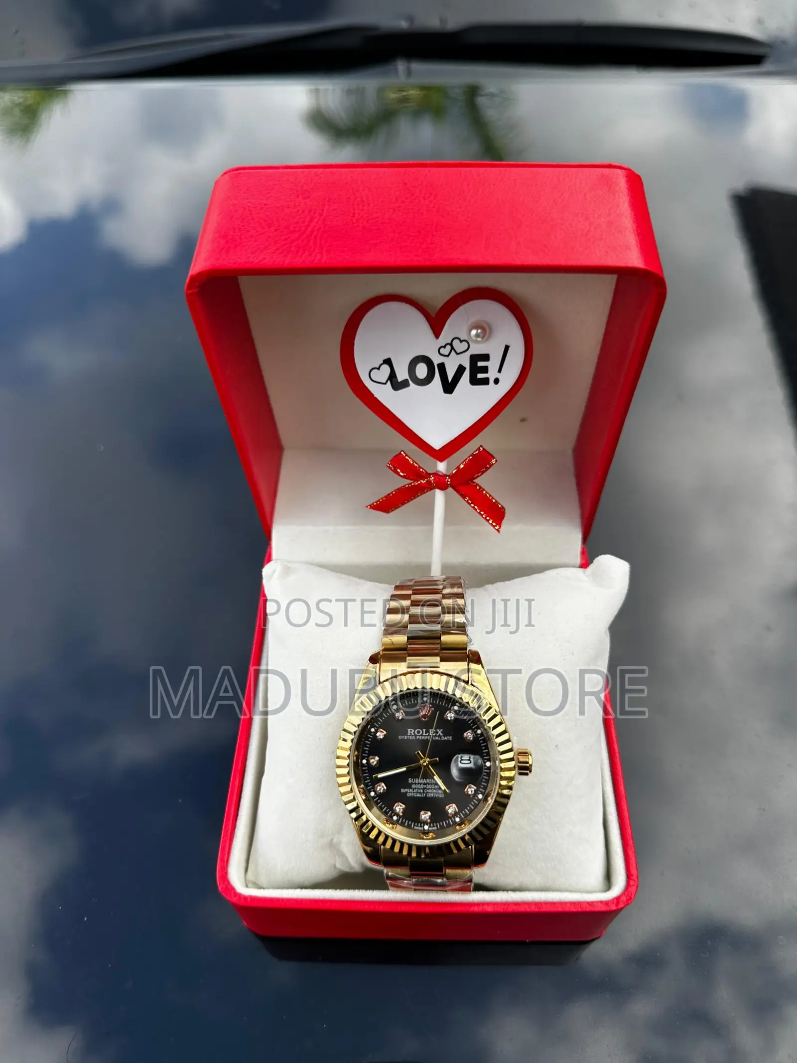 Valentine Package a Set of Watch, Bracelet, and Love Tag