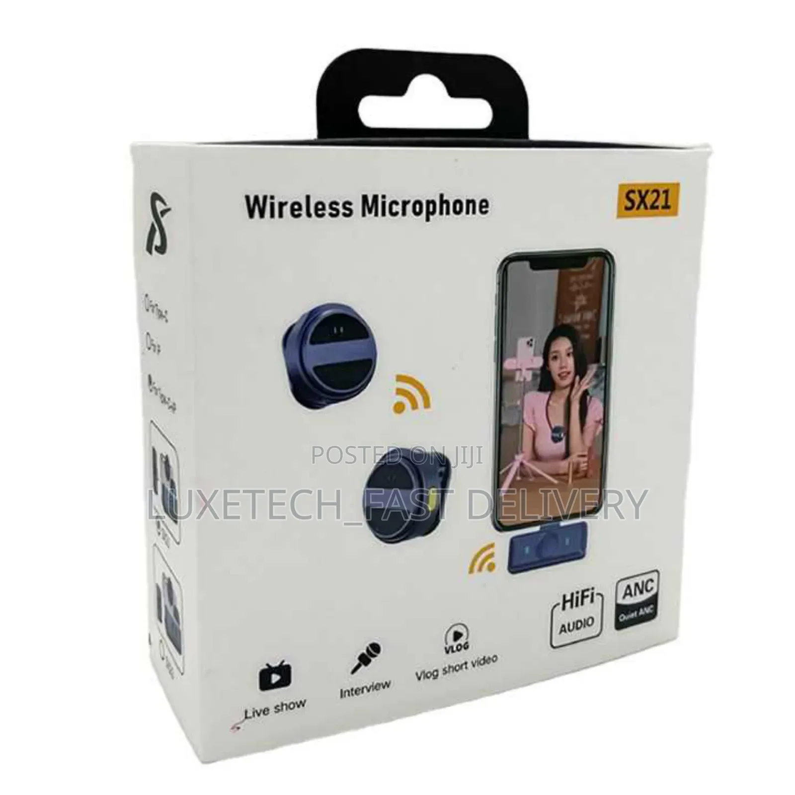 Sx21 Type-C and iPhone Smart Clip-on Wireless Microphone