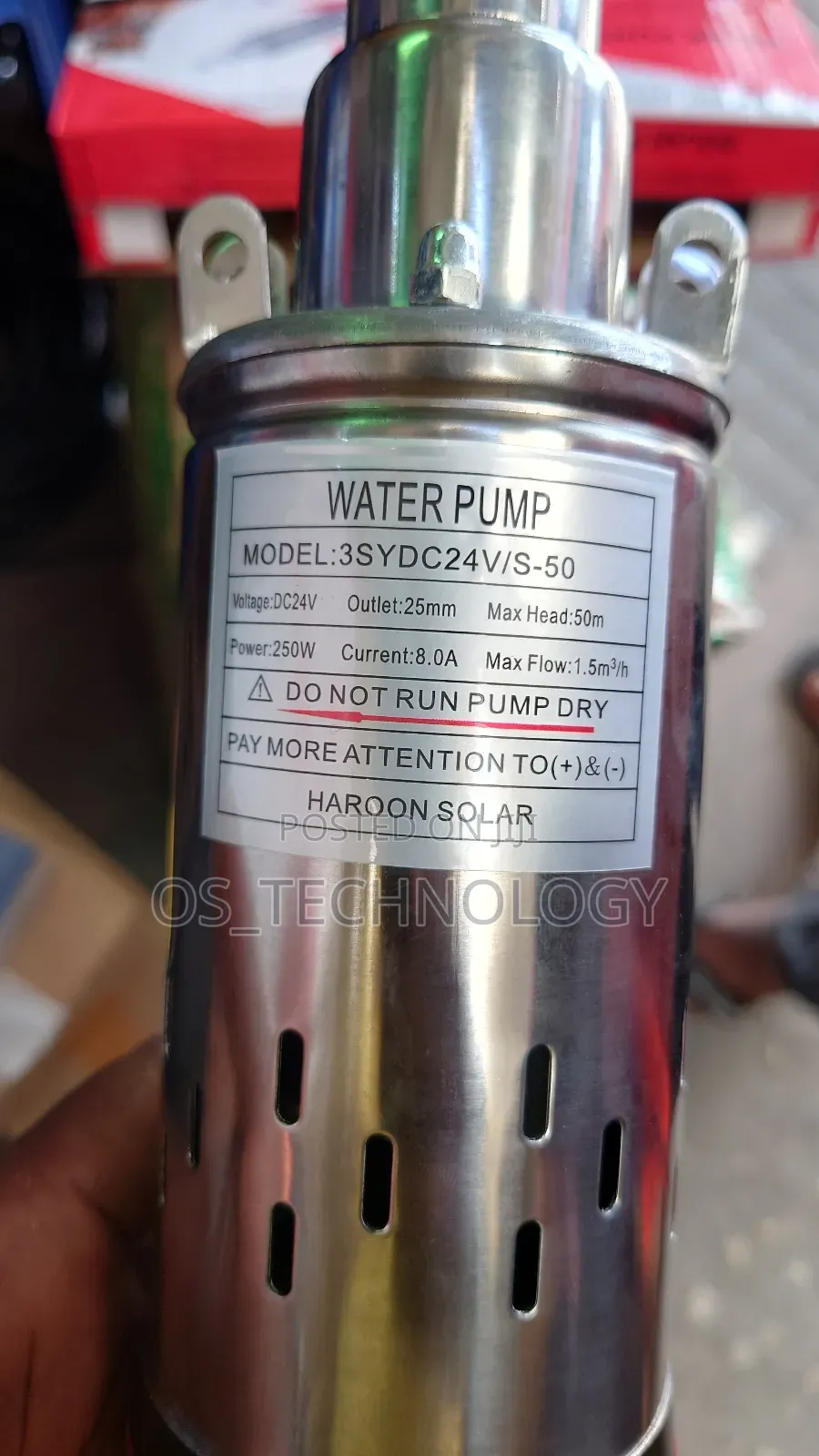 Original Solar Pump 1.5h DC 24V, 50M,250W 8.0A 3sydc24v