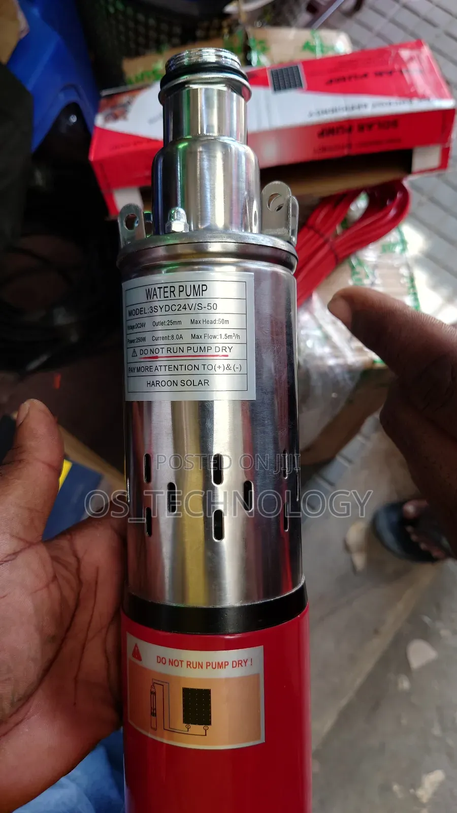 Original Solar Pump 1.5h DC 24V, 50M,250W 8.0A 3sydc24v