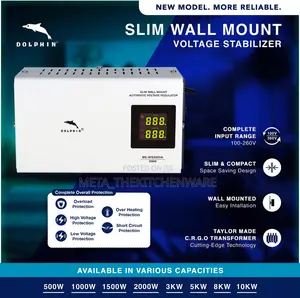 Dolphin Slim Wall Mount Automatic Voltage Stabilizer 1500W