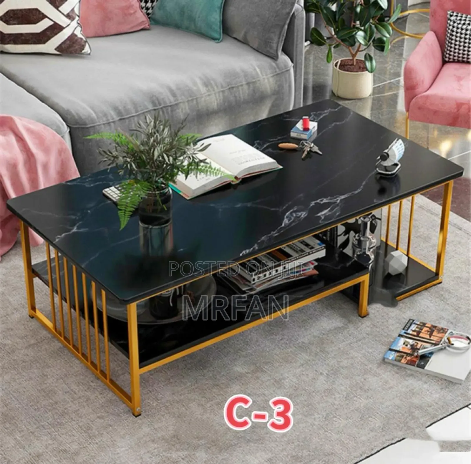 Coffee Table Black and Gold