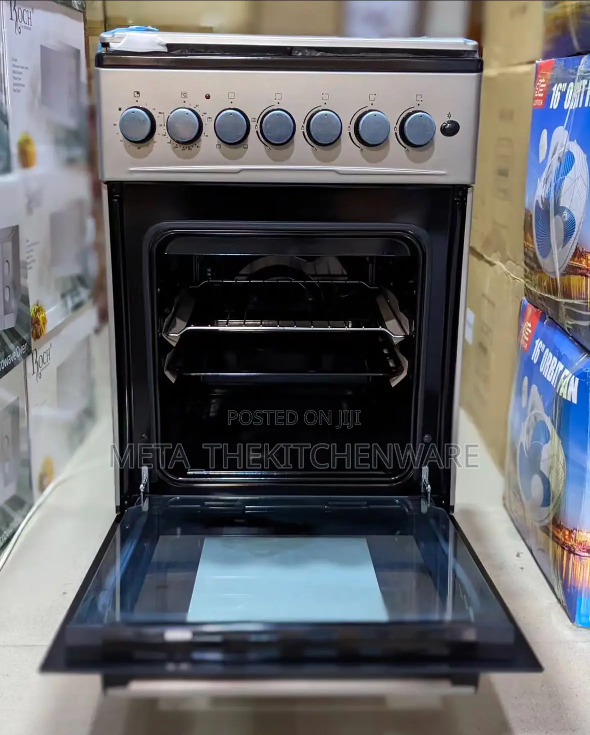 Dolphin Cooker 4 Gas Burner + Electric Oven 50x50cm