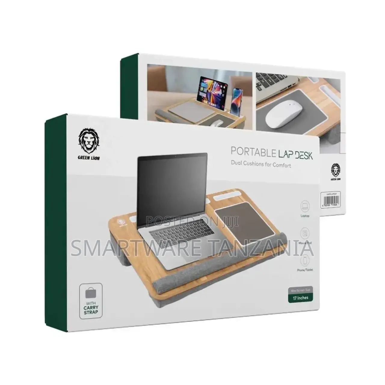 Green Lion Portable Office Table | Comfortable Dual Cushions