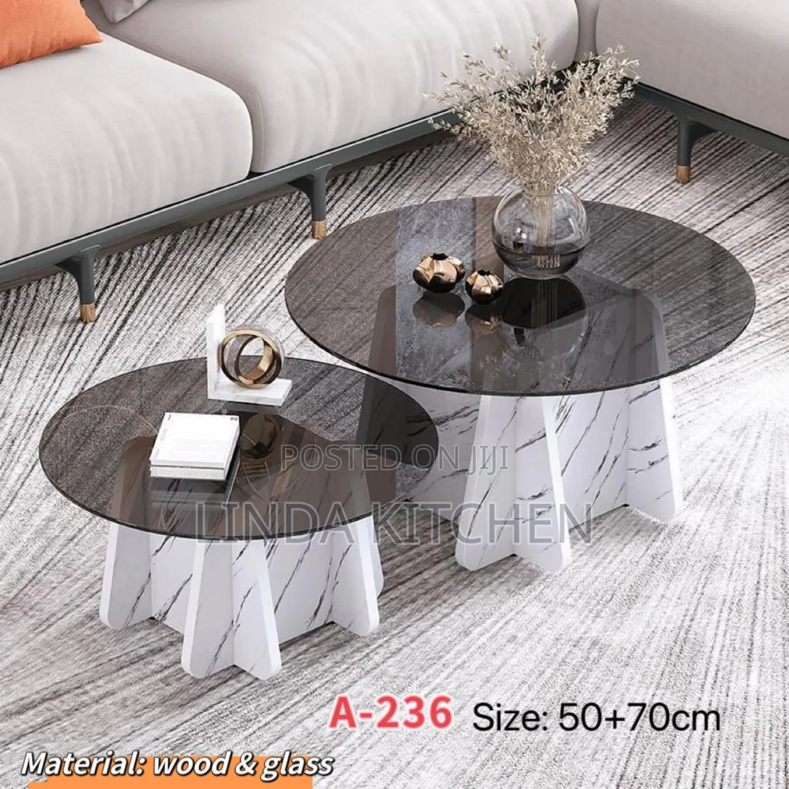 2 in 1 Glass Table