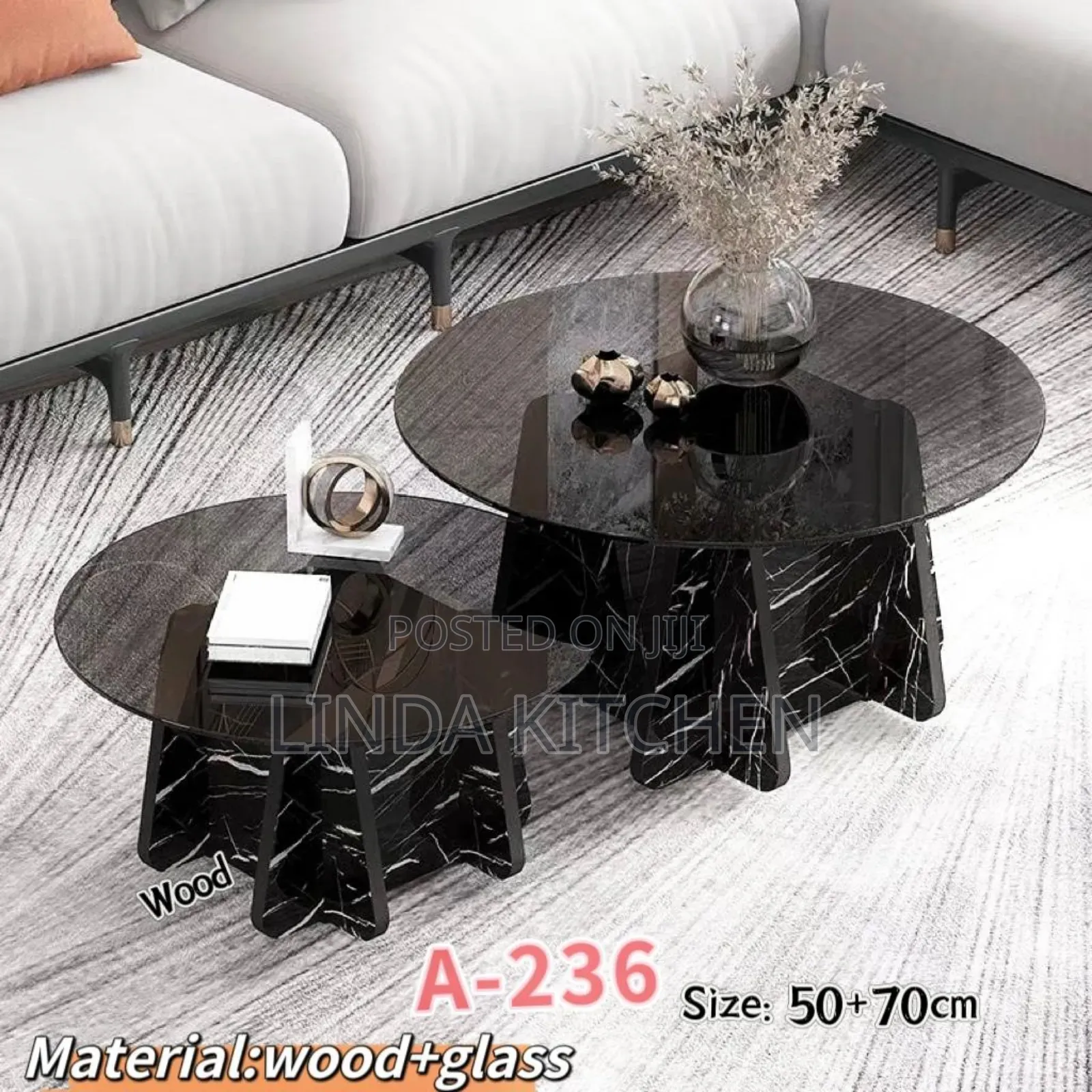 2 in 1 Glass Table
