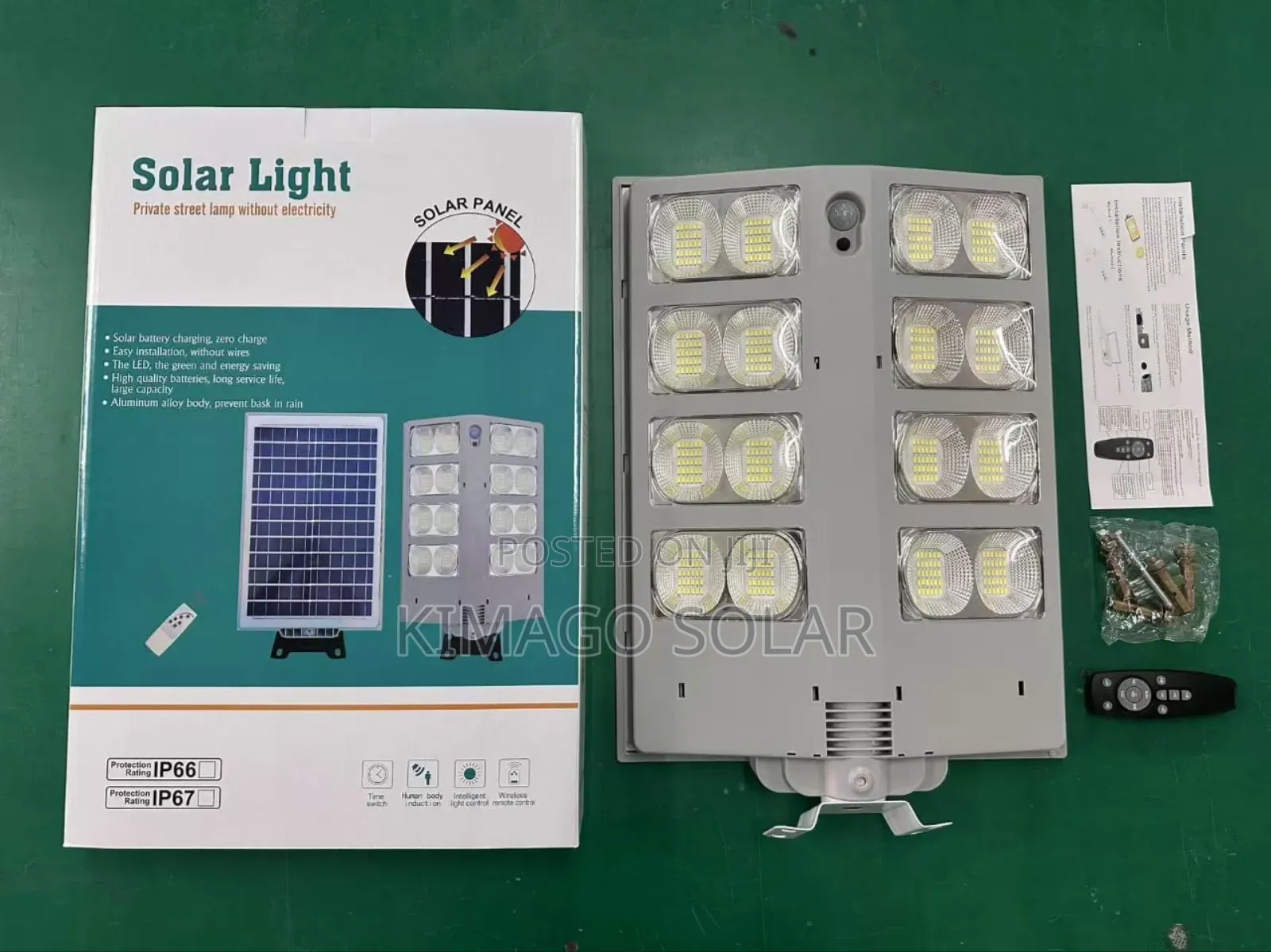 Eneo Lako Linakuwa Na Mwanga Usiku Kucha Taa Solar 2000W