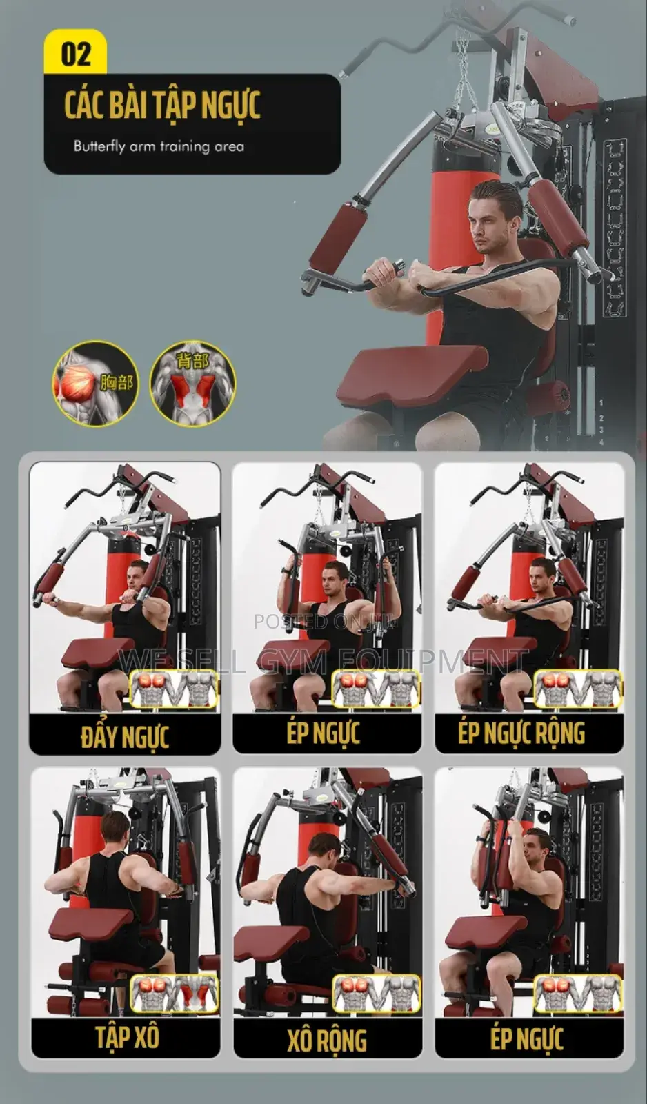 Multifunctional Gym Three Station
