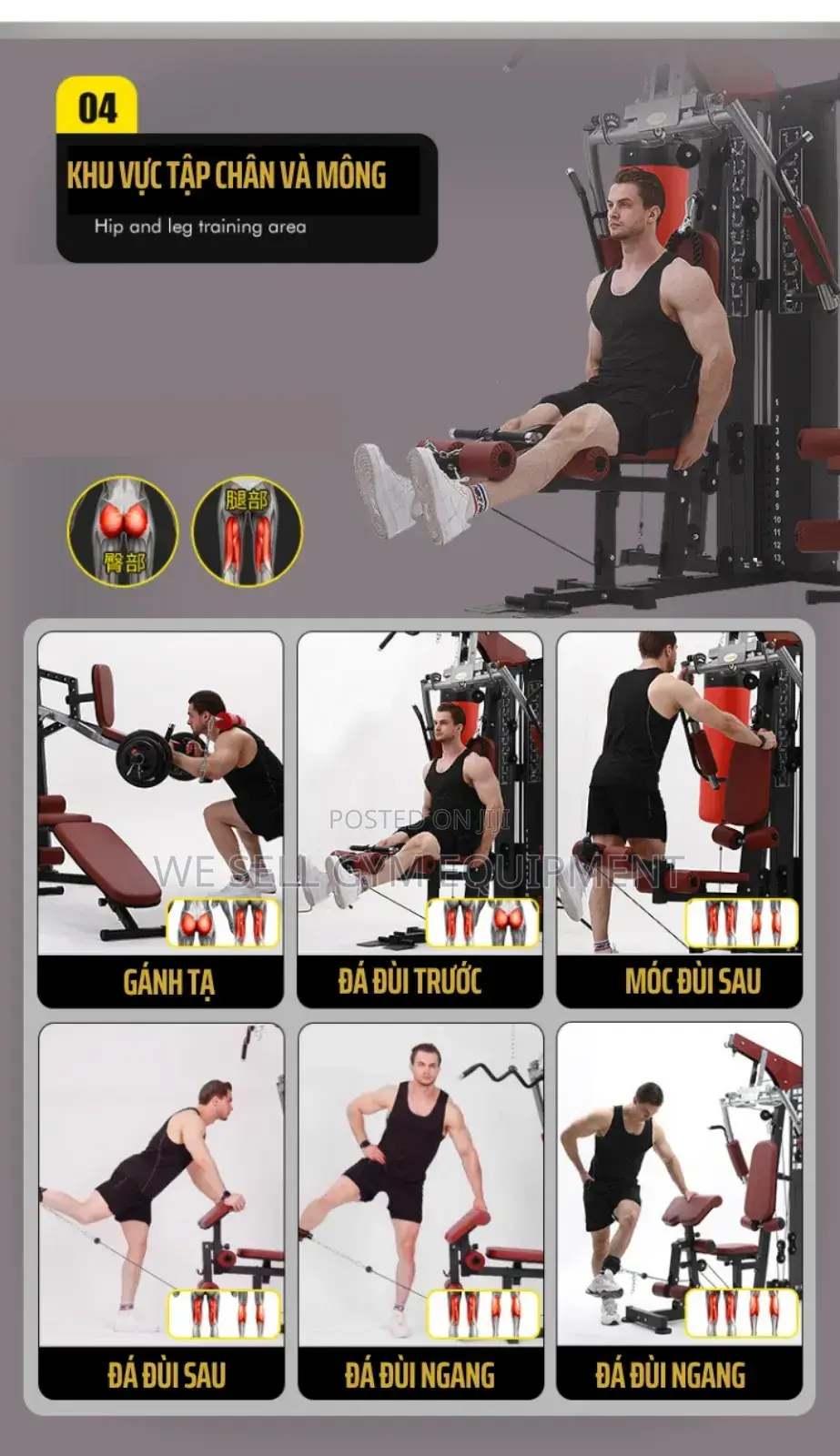Multifunctional Gym Three Station