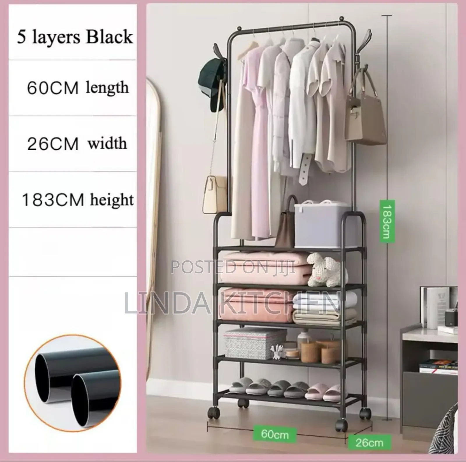Clothes- Shoes Floor Standing Shelf
