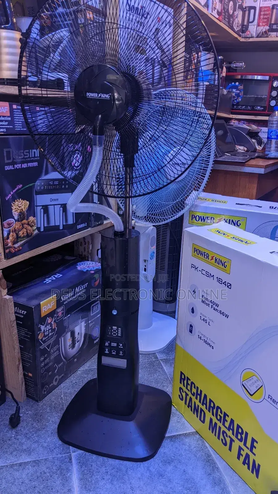 Rechargeable Stand Mist Fan 18"