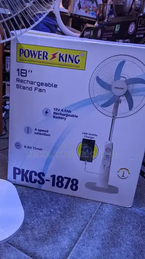 18" Rechargeable Stand Fan Water