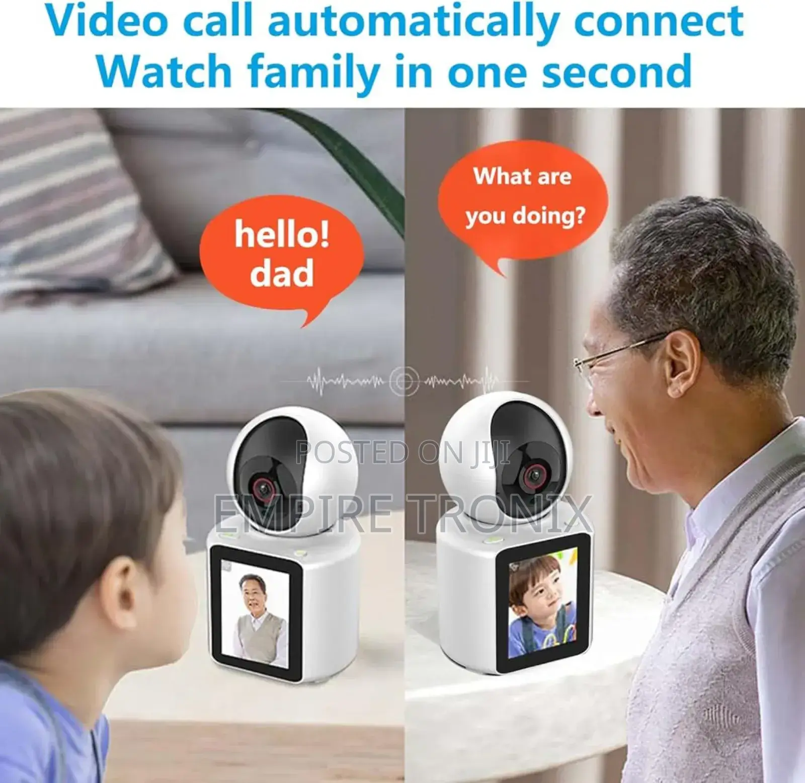 Video Call Camera 1080P With 2.8" HD Screen, Two-Way Talk