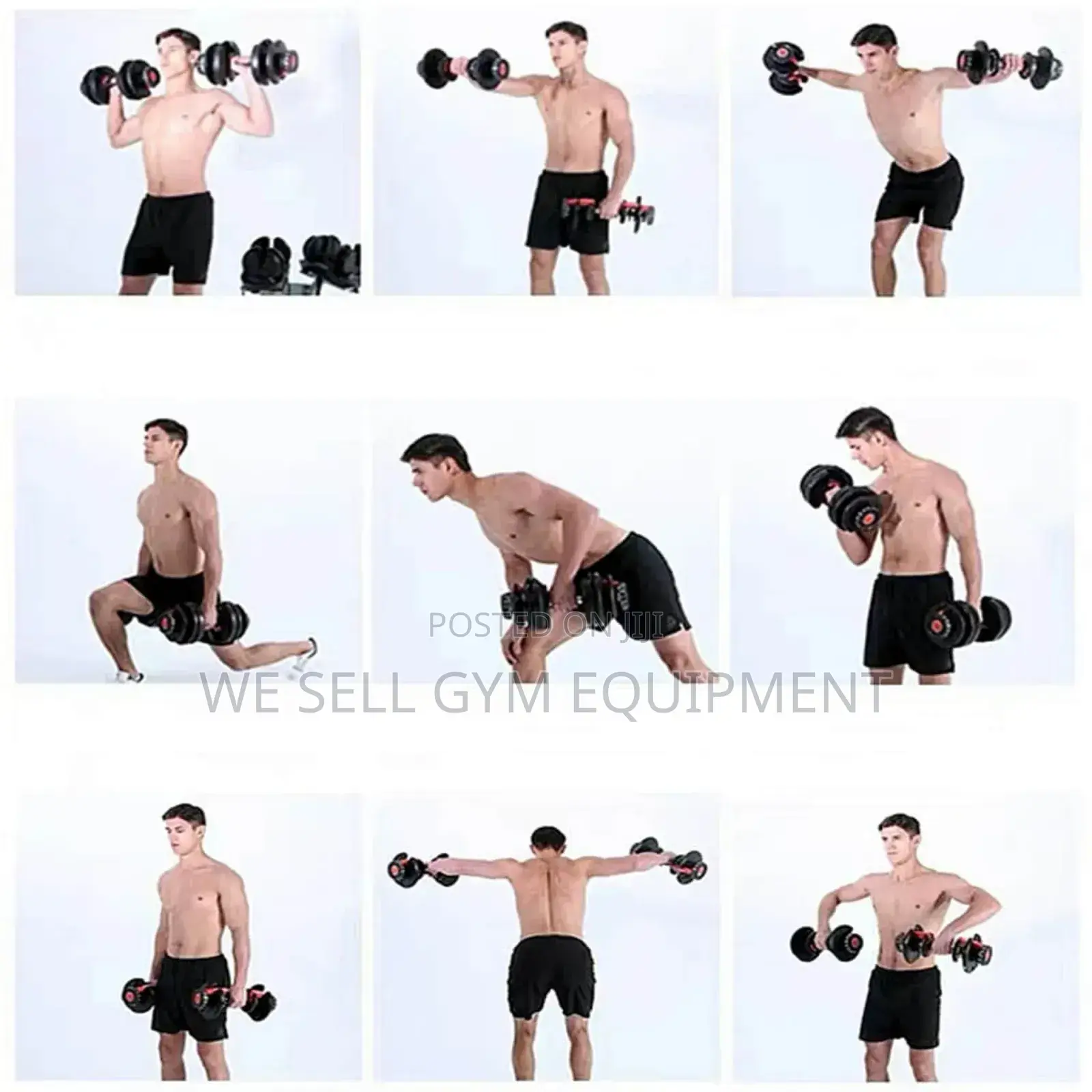 Adjustable Dumbbell Pair 2.5kg Up 24kg