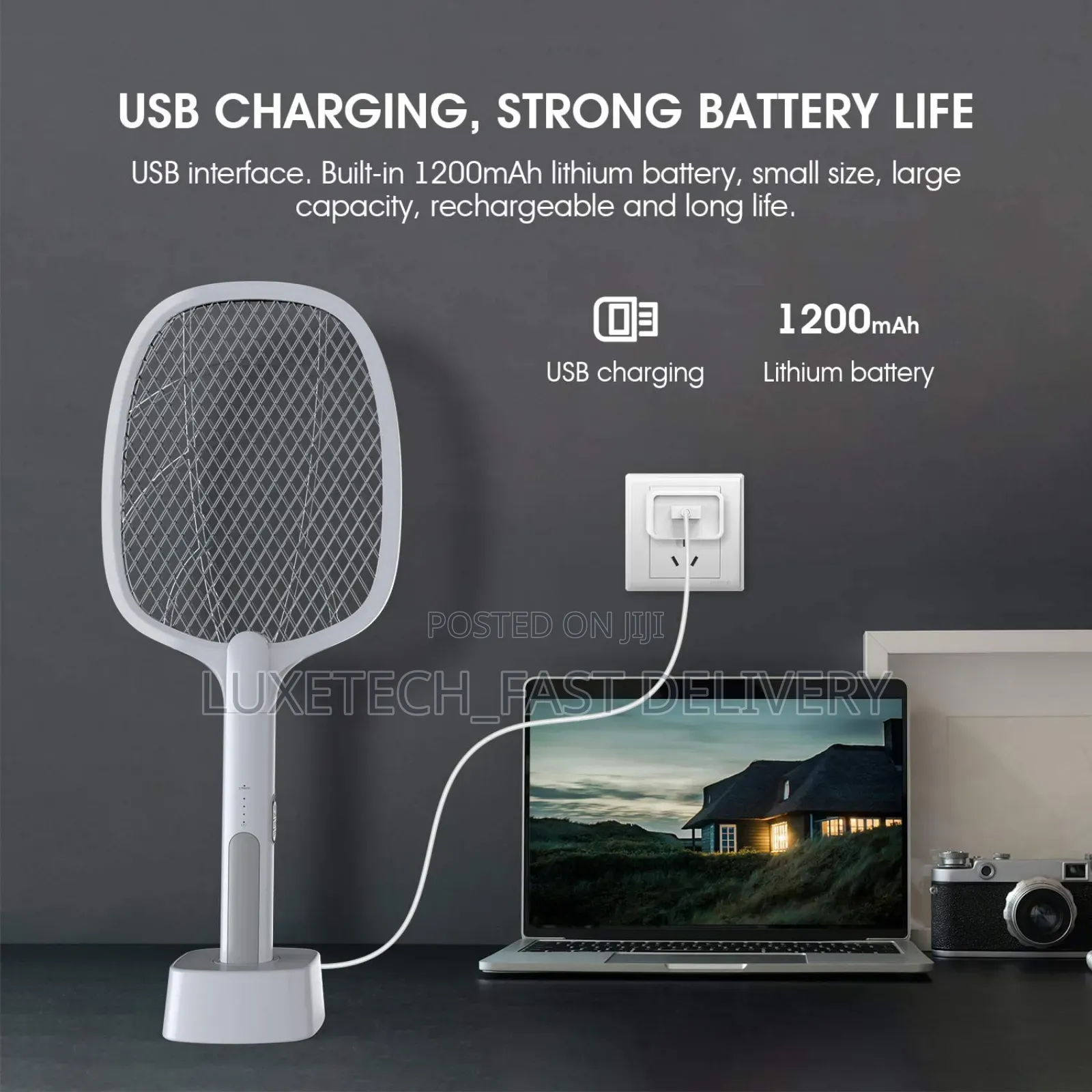 Mosquito Bat With Uv Light Lamp Insect Killer Autokill 2 In1