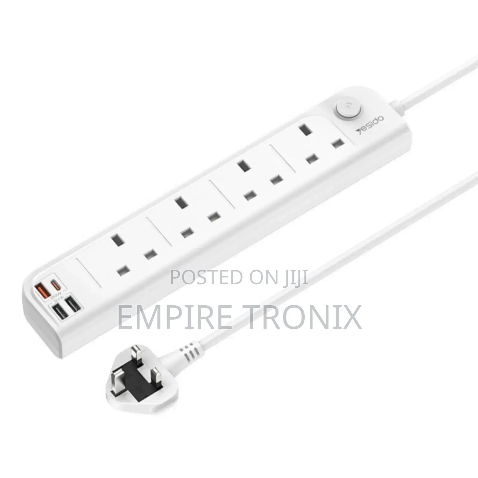 Yesido Mc23 3m Home High Power Fast Charging Socket, UK Plug