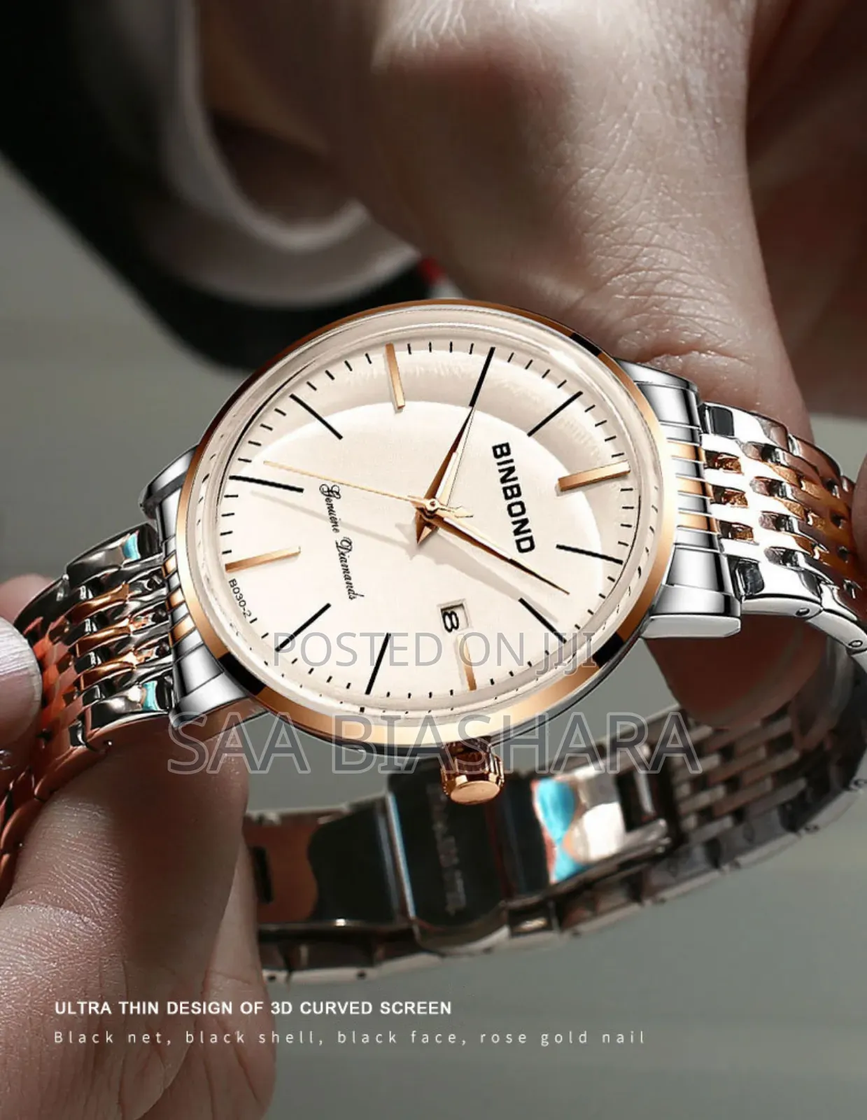 Binbond Watches Full Box Silver and Gold