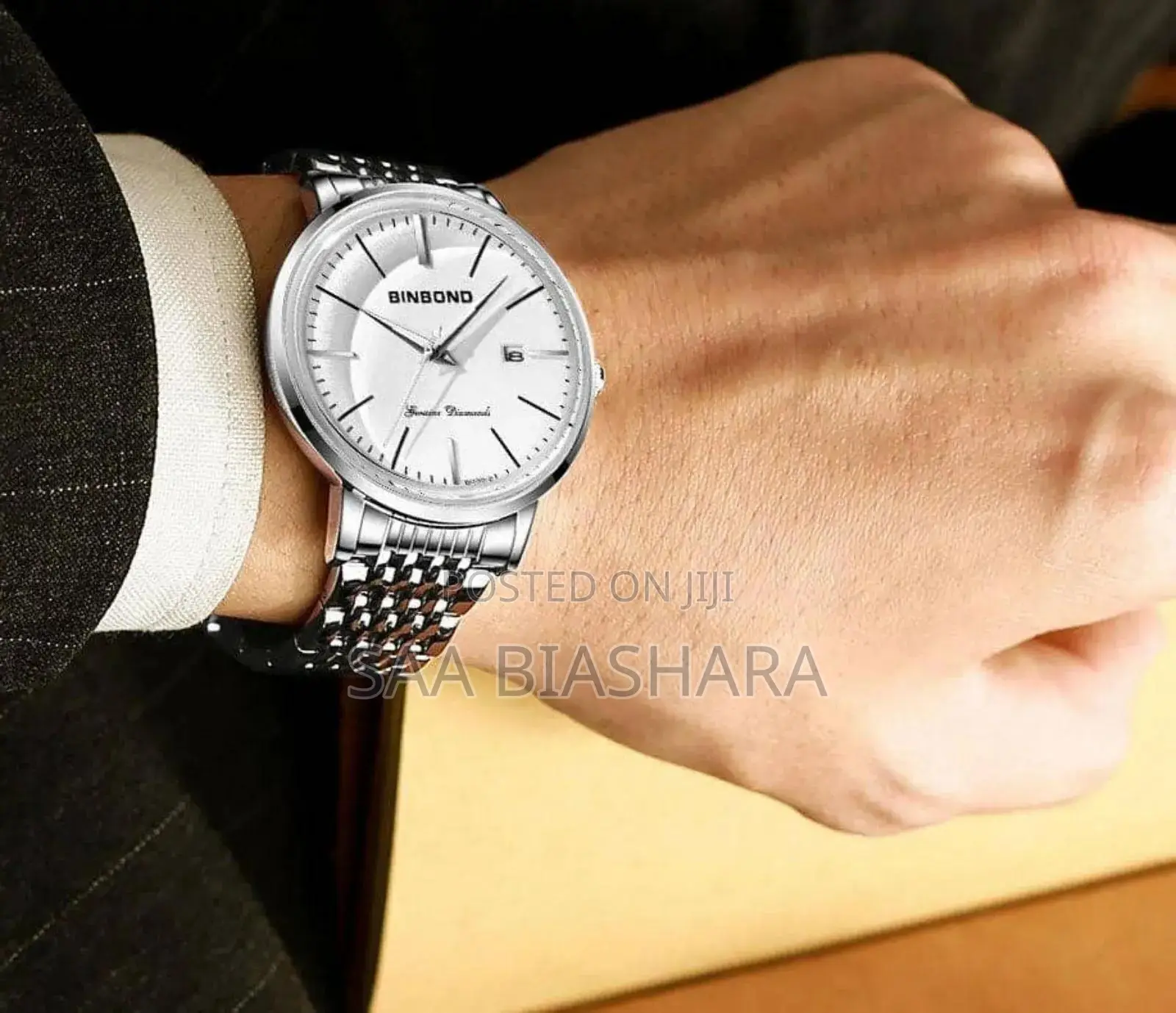 Binbond Watch Full Box Silver