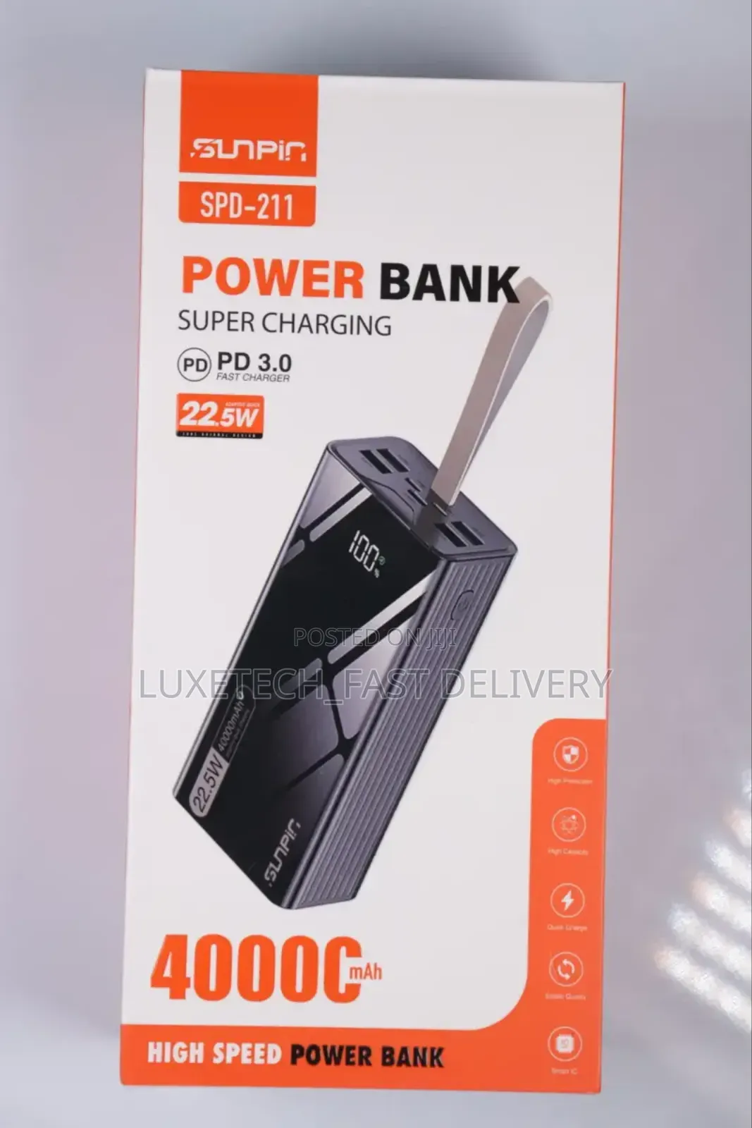 Sunpin Powerbank 40000mah Super Fast Charging