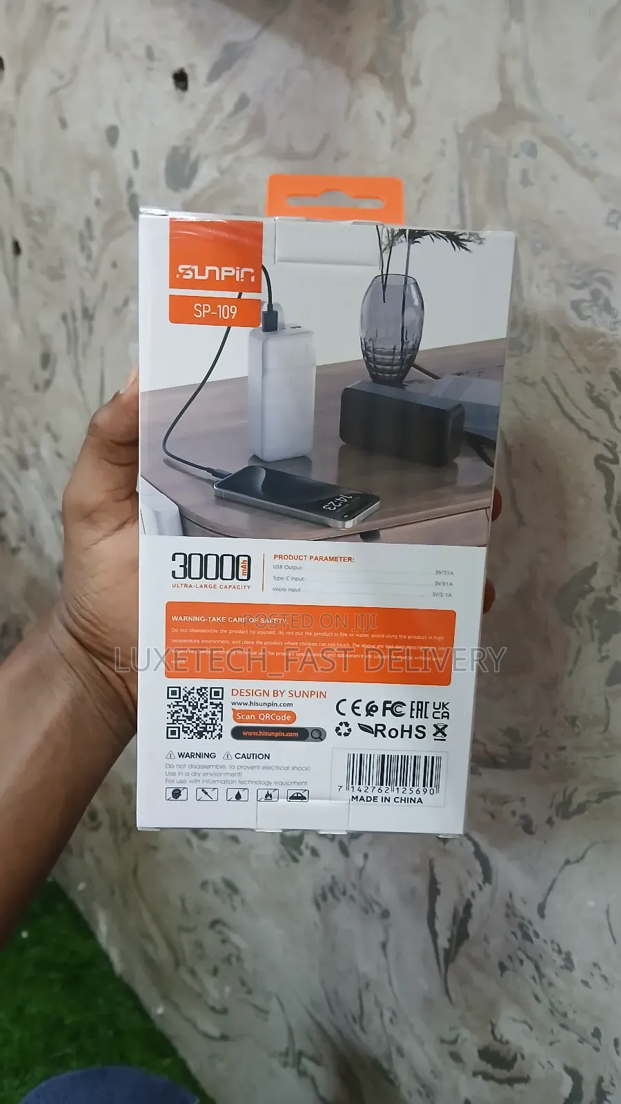 Sunpin Power Bank 30000 Mah Super Fast Charging